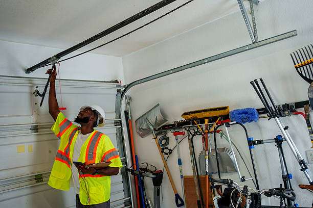 Professional Garage Door Maintenance technician working in Jeffersonville, OH